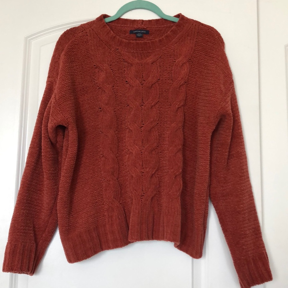 Rust colored cropped sweater